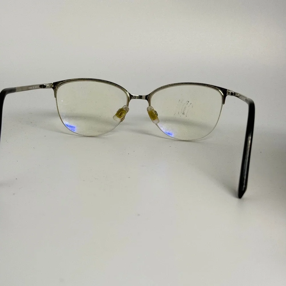 Swarovski SK 5296-3 005 Cat Eye Eyeglasses Black Silver Crystal 52-16-140